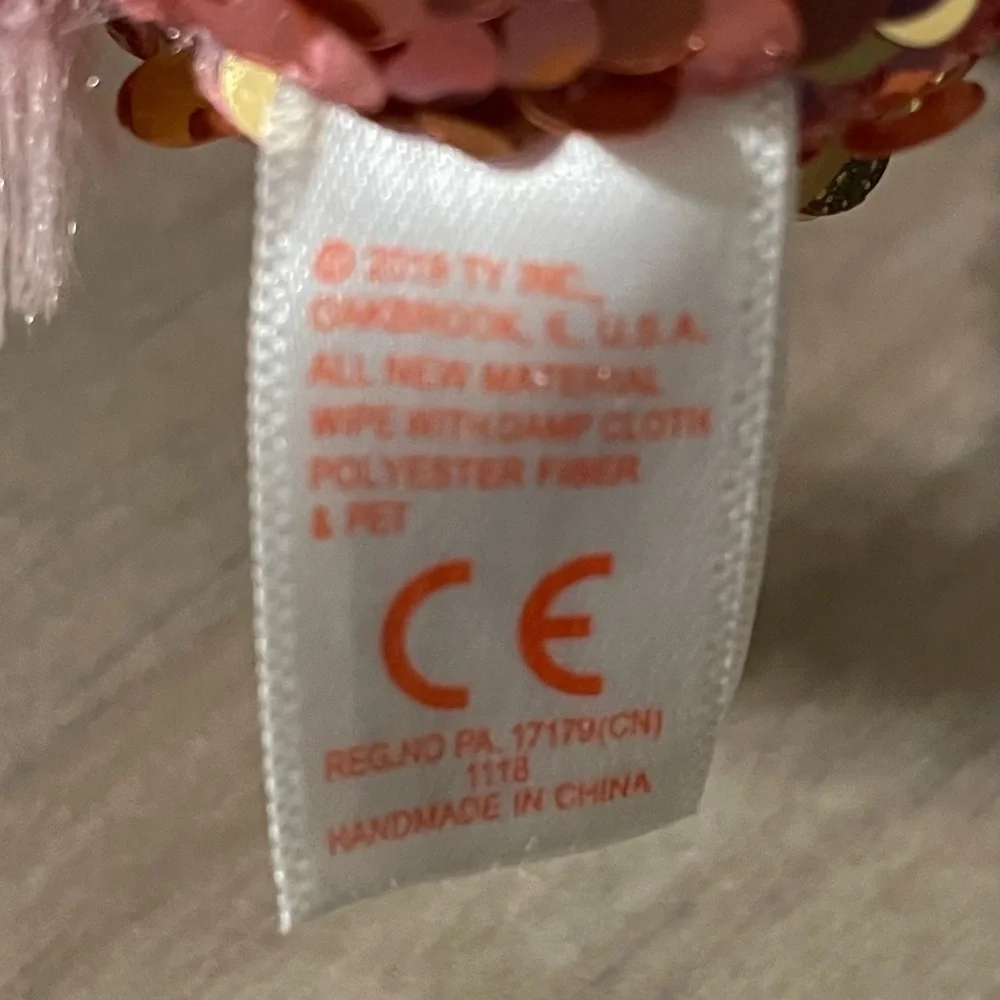 Ty Pink Sequin Unicorn Keychain Flippables